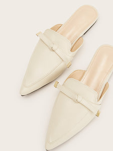 Point Toe Flat Mules