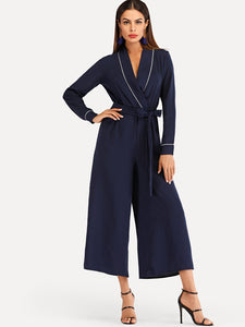 Wrap Self Tie Waist Jumpsuit