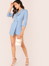 Load image into Gallery viewer, Button Front Shawl Collar Blazer Romper