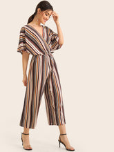 Load image into Gallery viewer, Colorful Stripe Wide Leg Jumpsuit