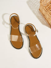 Load image into Gallery viewer, Two Part Transparent Flat Sandals