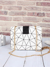 Load image into Gallery viewer, Geometric Print Flap Chain Bag