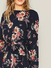 Load image into Gallery viewer, Floral Print Belted Romper