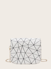 Load image into Gallery viewer, Geometric Print Push Lock Chain Bag