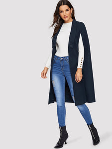 Shawl Collar Longline Coat