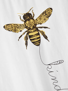 Bee & Letter Print Tee