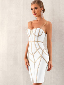 Adyce Zip Back Bustier Bandage Slip Dress