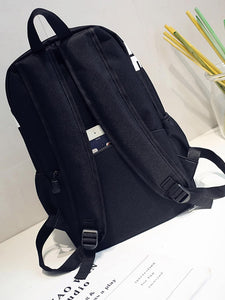 Letter Detail Strap Front Backpack