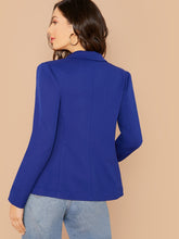 Load image into Gallery viewer, Notch Collar Double Breasted Blazer