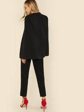 Load image into Gallery viewer, Plunging Neck Cloak Sleeve Solid Jumpsuit