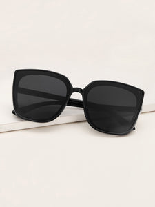 Plain Frame Flat Lens Sunglasses