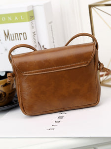 Solid Flap Crossbody Bag