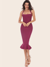 Load image into Gallery viewer, Adyce Fishtail Hem Halterneck Bandage Dress