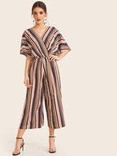 Load image into Gallery viewer, Colorful Stripe Wide Leg Jumpsuit