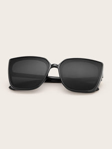 Plain Frame Flat Lens Sunglasses