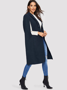 Shawl Collar Longline Coat