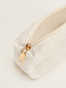 Faux Pearl Decor Clear Bag With Inner Clutch