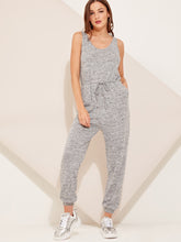 Load image into Gallery viewer, Drawstring Waist Pocket Side Tank Jumpsuit