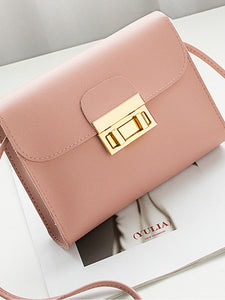 Metal Detail Flap Crossbody Bag