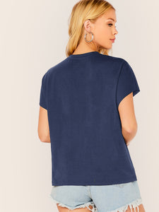 Short Sleeve Solid Top