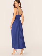 Load image into Gallery viewer, Surplice Neck Pleated Cami Dress