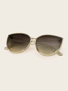 Transparent Frame Flat Lens Sunglasses