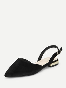 Solid Slingback Dorsay Flats