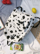 Load image into Gallery viewer, Cow Print Pocket Front Backpack