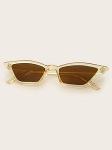 Plain Frame Tinted Lens Sunglasses