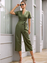 Load image into Gallery viewer, Solid Double-breasted Belted Jumpsuit