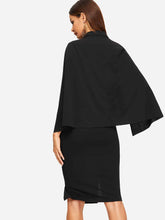 Load image into Gallery viewer, Cape Sleeve Double Breasted Dress