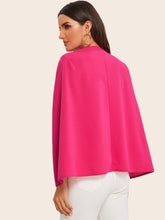 Load image into Gallery viewer, Neon Pink Open Front Cape Blazer