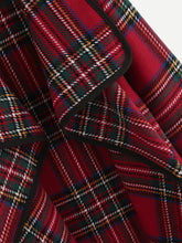 Load image into Gallery viewer, Plaid Waterfall Neck Jacket