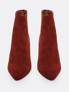 Low Cone Heel Pointy Toe Ankle Booties