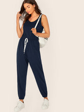 Load image into Gallery viewer, Drawstring Waist Tank Jumpsuit