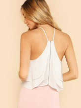 Load image into Gallery viewer, Zip Back Halter Flowy Top