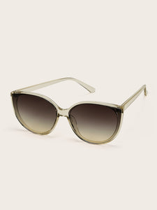 Transparent Frame Flat Lens Sunglasses