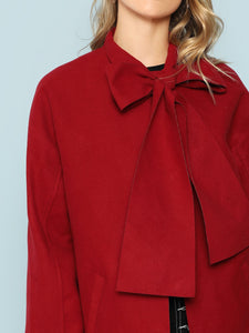 Tie Neck Coat