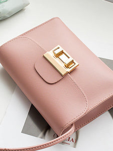 Metal Detail Flap Crossbody Bag