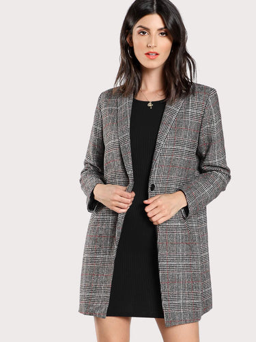 Plaid Boxy Coat