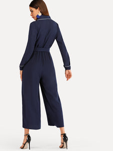 Wrap Self Tie Waist Jumpsuit