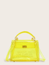 Load image into Gallery viewer, Slogan Print Flap Satchel Bag