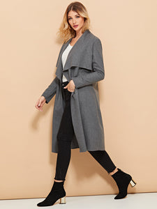 Self Tie Solid Coat