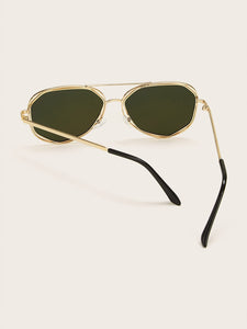 Top Bar Aviator Sunglasses With Case