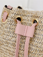 Load image into Gallery viewer, Tassel Decor Woven Bag With Drawstring