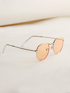 Metal Frame Tinted Lens Sunglasses