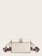 Load image into Gallery viewer, Embroidery Detail Wide Strap Crossbody Bag