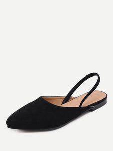 Suede Slingback Flats