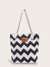 Load image into Gallery viewer, Chevron Print Shopper Bag