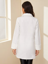 Load image into Gallery viewer, Tie Neck Open Front Longline Coat